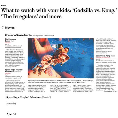 What to watch with your kids: ‘Godzilla vs. Kong,’ ‘The Irregulars’ and more
